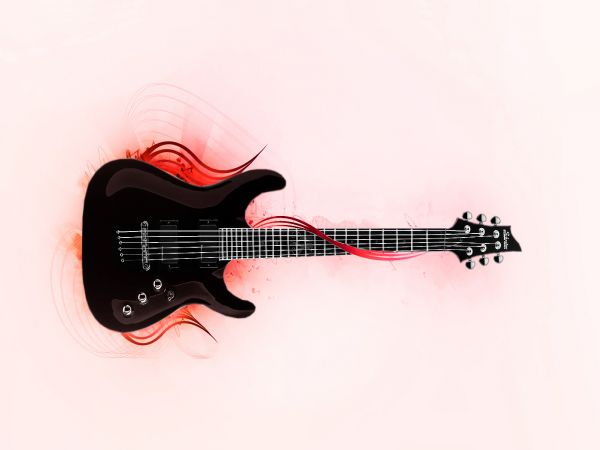 Guitare rouge