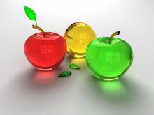 Pommes 3D coloré